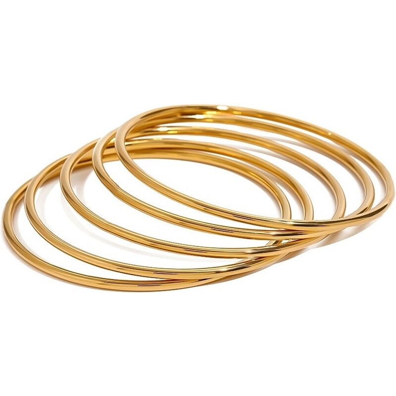ELENYS Bangle Gold – pozlacený náramek 18K žluté zlato