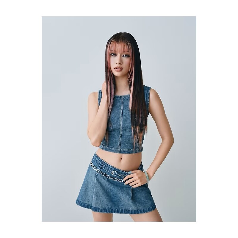 GAP Dámský denimový crop top 109854284