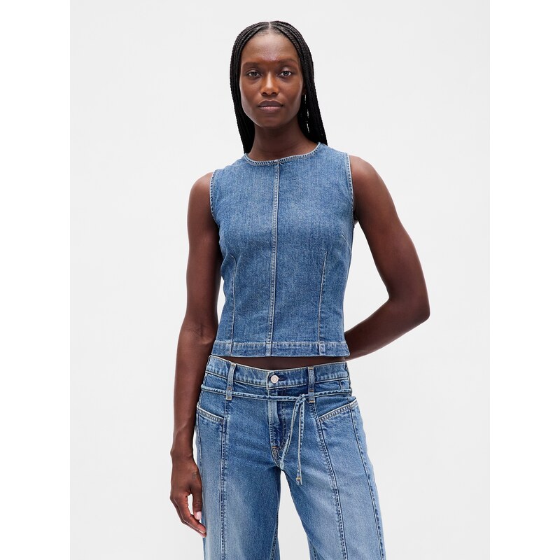 GAP Dámský denimový crop top
