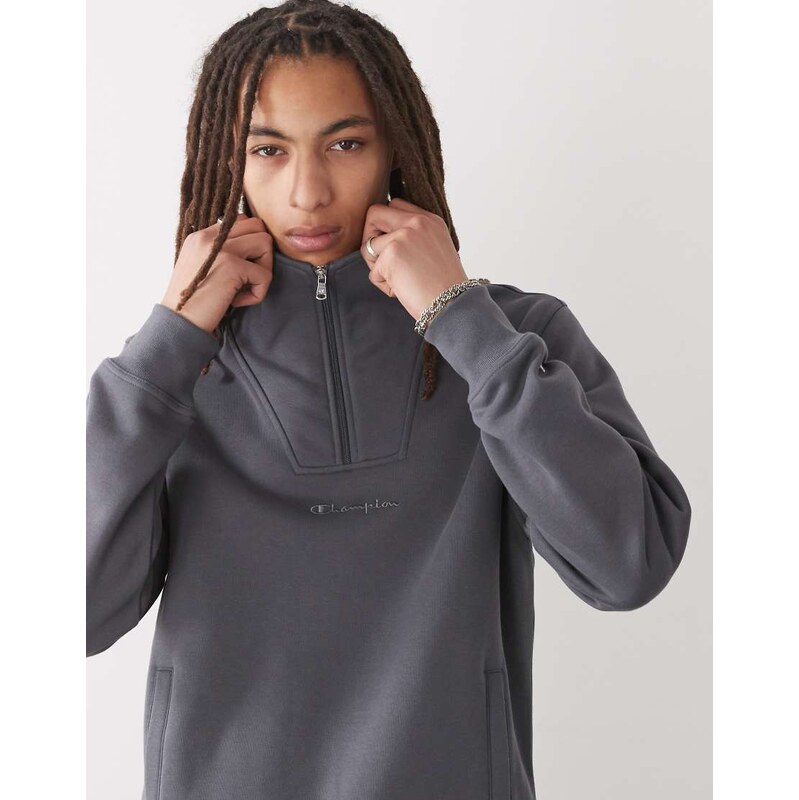 Champion half zip sweatshirt in grey