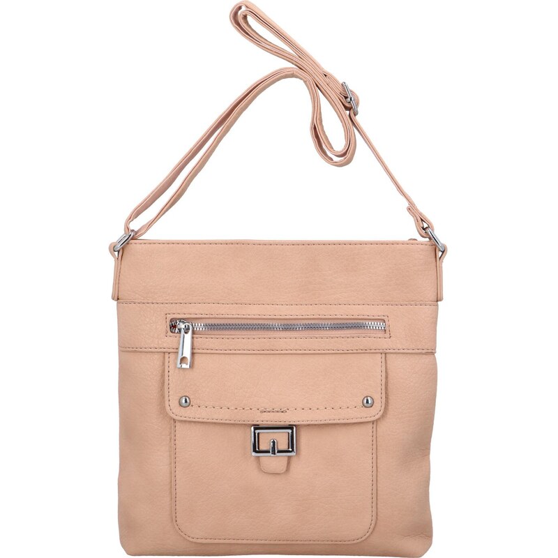 BELLA BELLY Stylová dámská koženková crossbody Fela, růžová 110583110