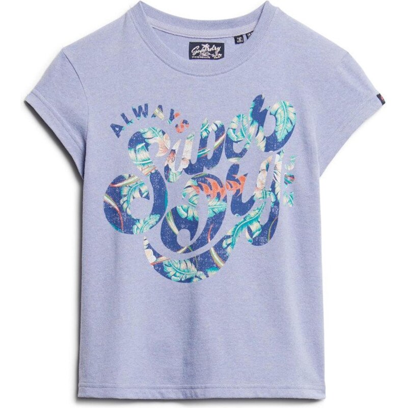 Superdry & Co Tričko tmavě modrá / světle zelená / lenvandulová