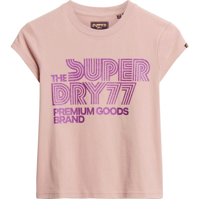 Superdry & Co Tričko tmavě fialová / růžová