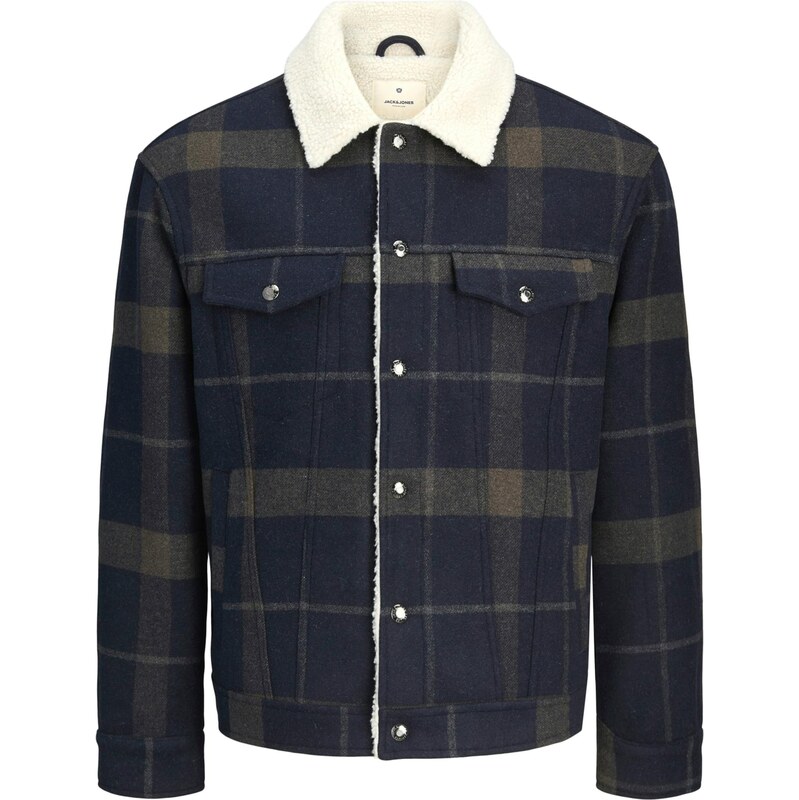 Jack & Jones Premium Přechodná bunda námořnická modř / khaki /