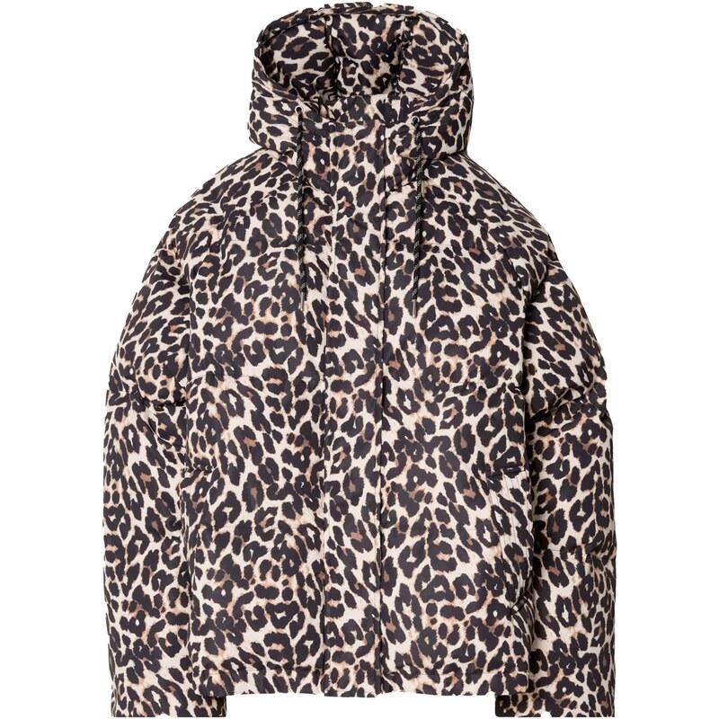 Lollys Laundry Zimní bunda Shelby cappuccino / světle hnědá / černá 108781579