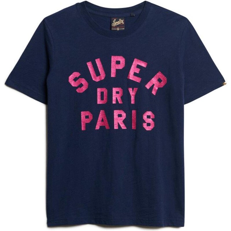 Superdry & Co Tričko marine modrá / pink