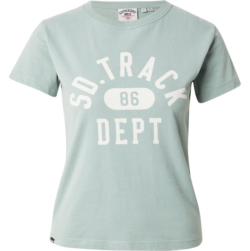 Superdry & Co Tričko světle zelená / offwhite