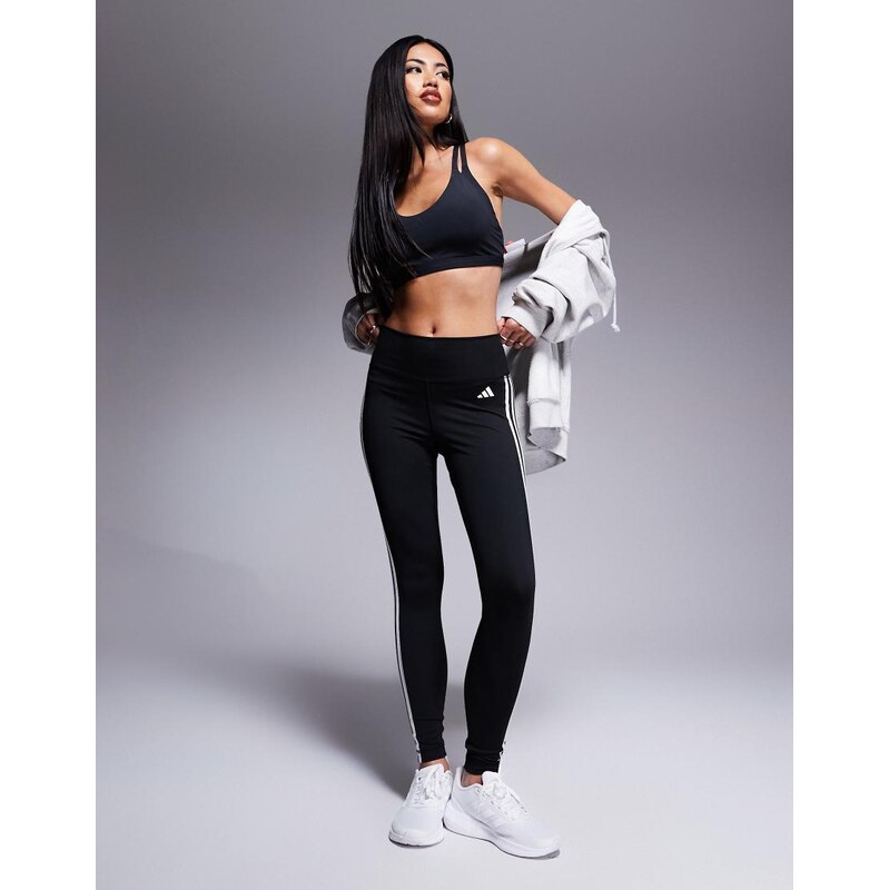 adidas performance adidas Training Essentials 3 stripe 7/8 leggings in 100043770