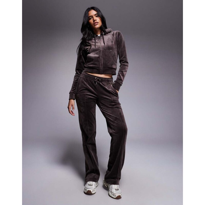 Juicy Couture co-ord velour joggers in brown 110477063