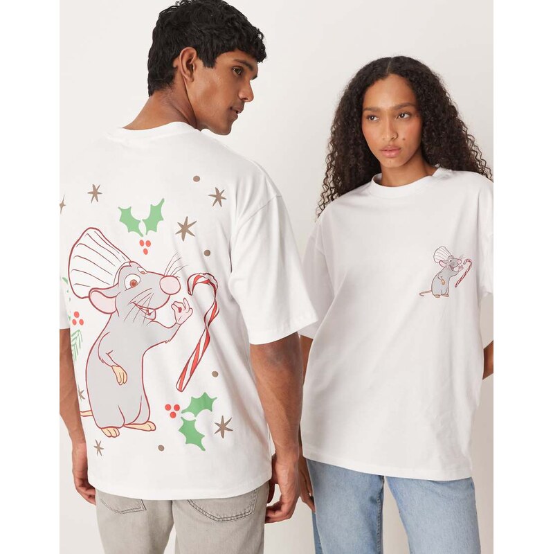 ASOS DESIGN Christmas Disney oversized t-shirt with Ratatouille