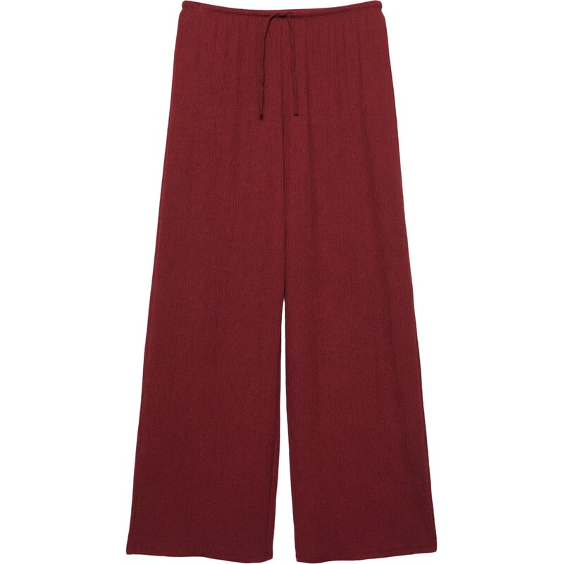 Pull&Bear Kalhoty burgundská červeň
