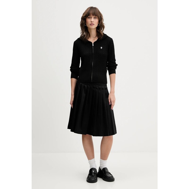Sukně Dickies černá barva, mini, áčková, DK0A87PZ
