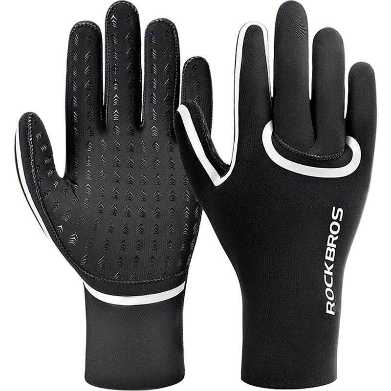 Cyklistické rukavice Rockbros Full Waterproof, velikost: L/XL - černé 108243594