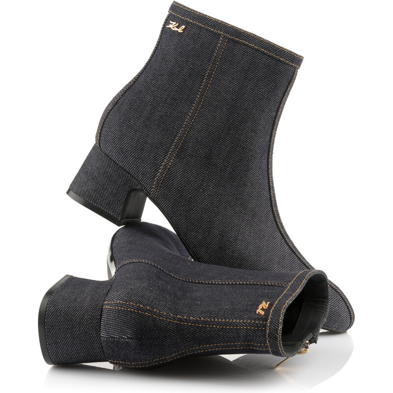 KOTNÍKOVÁ OBUV KARL LAGERFELD BONNIE ANKLE ZIP BOOT