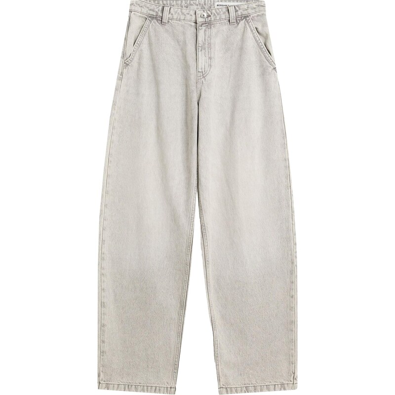 Bershka Džíny světle šedá 108667057