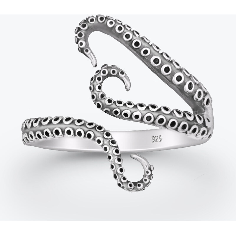 Estemia Stříbrný prsten Octopus nastavitelný - Ag925 108522794