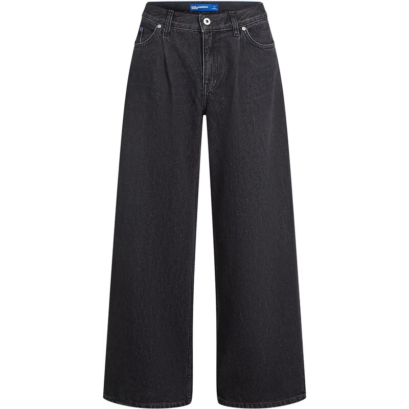 KARL LAGERFELD JEANS Džíny se sklady v pase černá