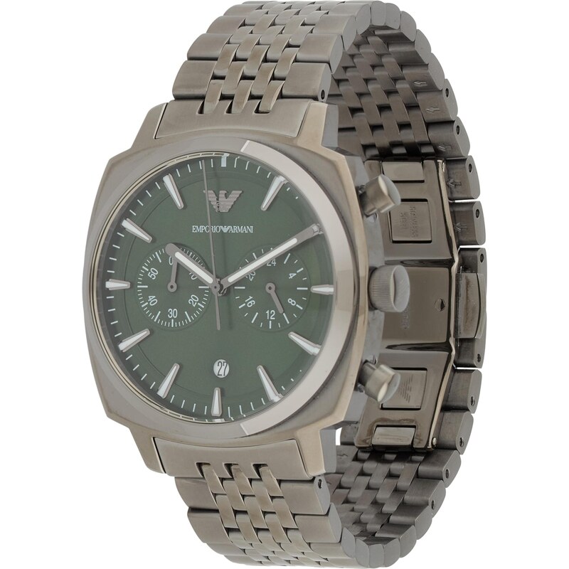 Emporio Armani Analogové hodinky antracitová / tmavě zelená