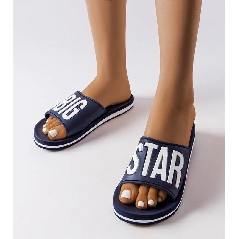 D/CEO marka niezdefiniowana Navy Blue Big Star Flip-Flops 108669323