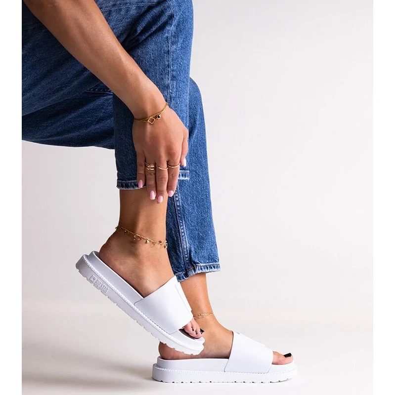 D/CEO marka niezdefiniowana White flip-flops Big Star 108669342