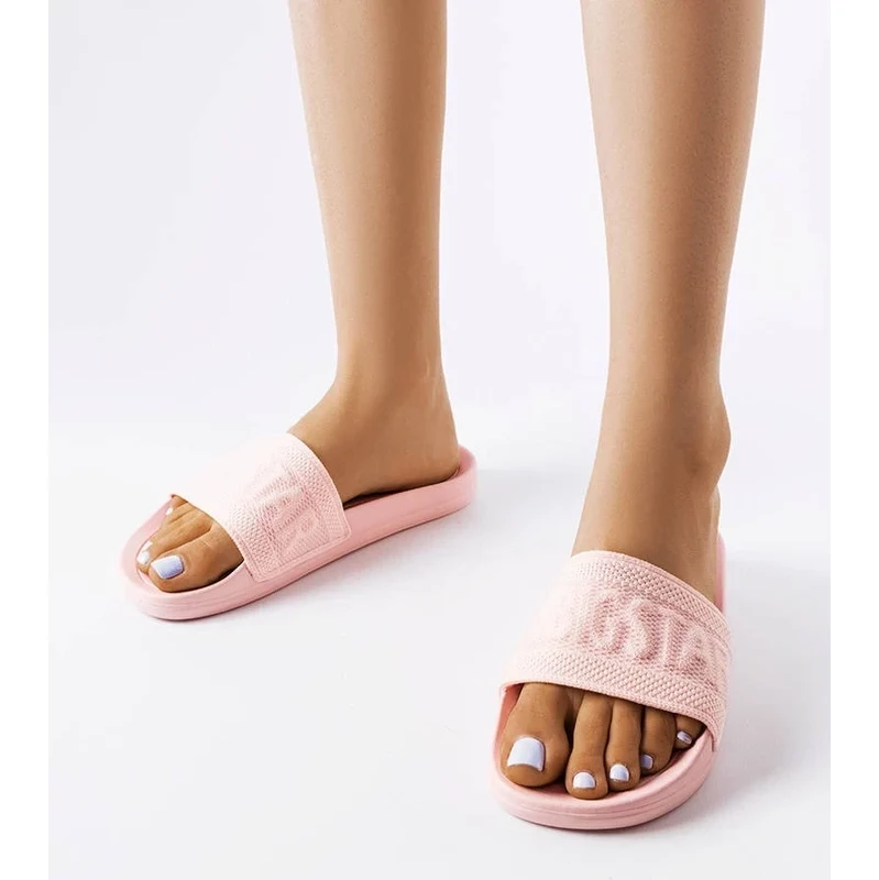 marka niezdefiniowana Pink Big Star Flip-Flops