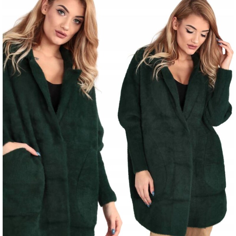 Fashionweek Dámský kabát z alpaky měkký vlněný kabát BR01