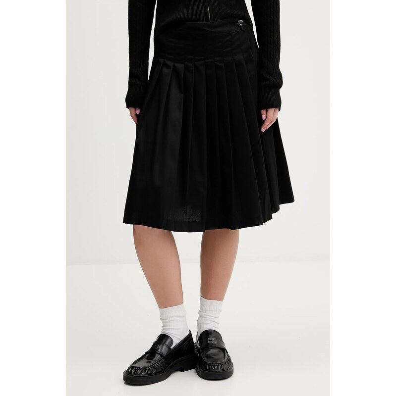 Sukně Dickies černá barva, mini, áčková, DK0A87PZ