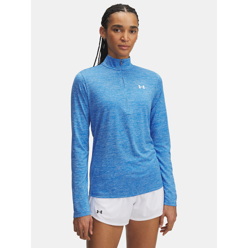 Dámské tričko Under Armour Tech 1/2 Zip- Twist-BLU - Dámské