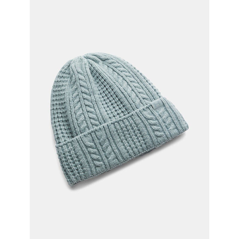 Dámská čepice Under Armour W Halftime Cable Knit Beanie-GRN - Dámské 108786632