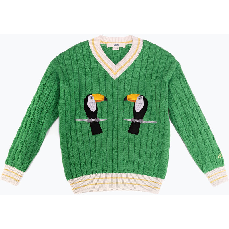 Dětský svetr KID STORY green pelican