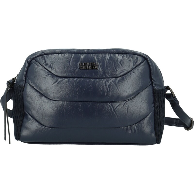 Trendy dámská koženková crossbody kabelka Coveri Darcy, tmavě modrá 110582731