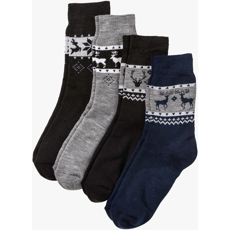 bonprix Termo ponožky, unisex (4 páry v balení) černá Žena