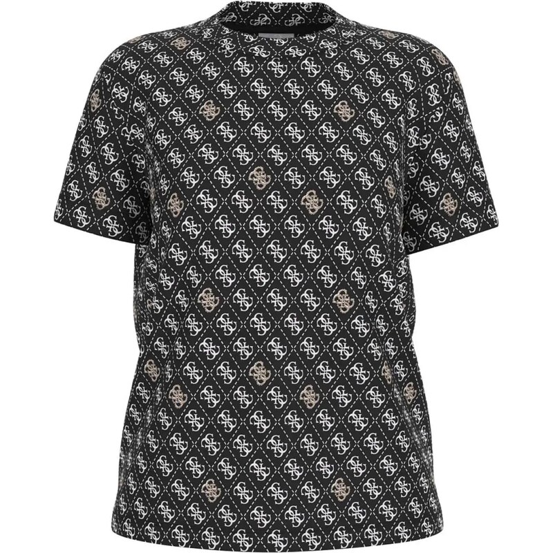 Guess 4g rhombus studs ss t-shirt BLACK