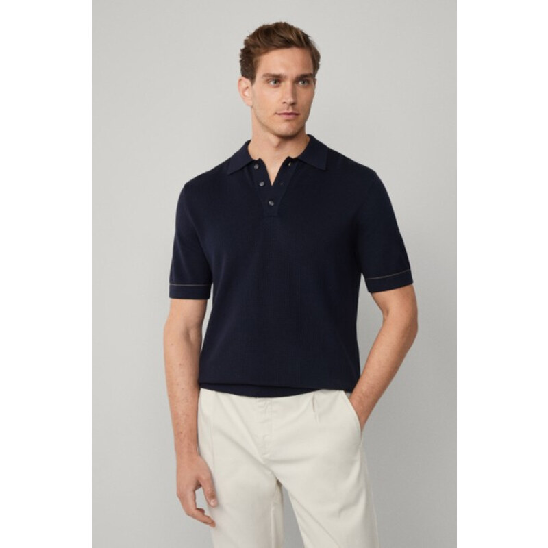 SVETR HACKETT LONDON TEXTURED KNIT POLO