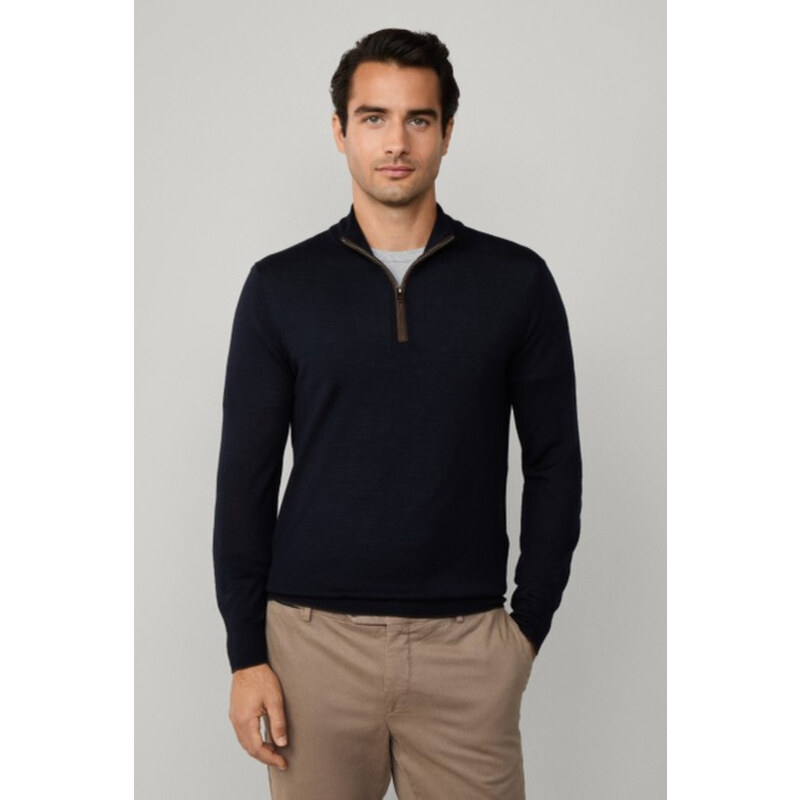 SVETR HACKETT LONDON MERINO SILK HZIP