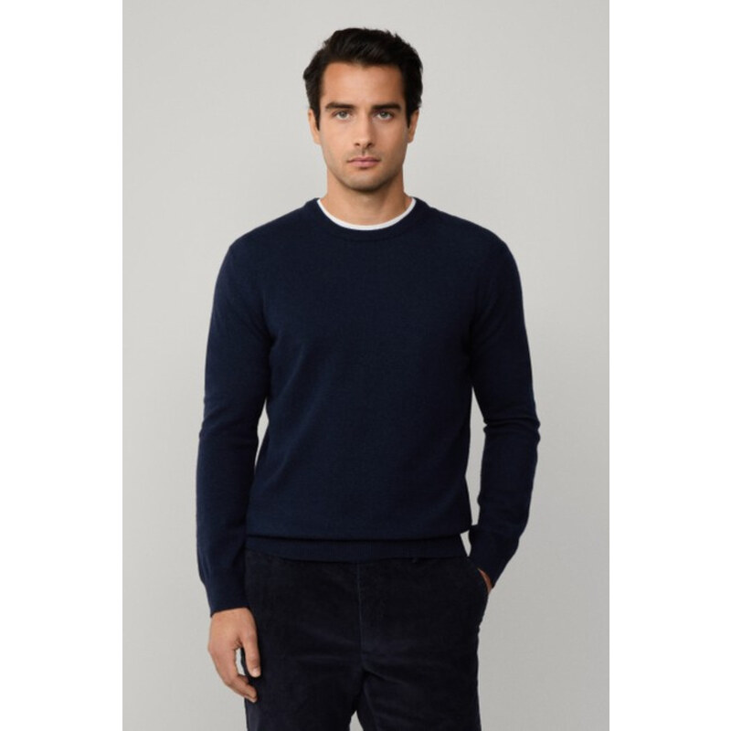SVETR HACKETT LONDON MERINO CASH MIX CREW