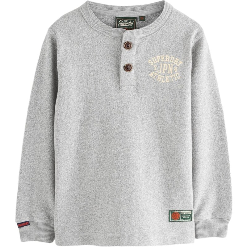 Superdry & Co Tričko světle žlutá / šedá