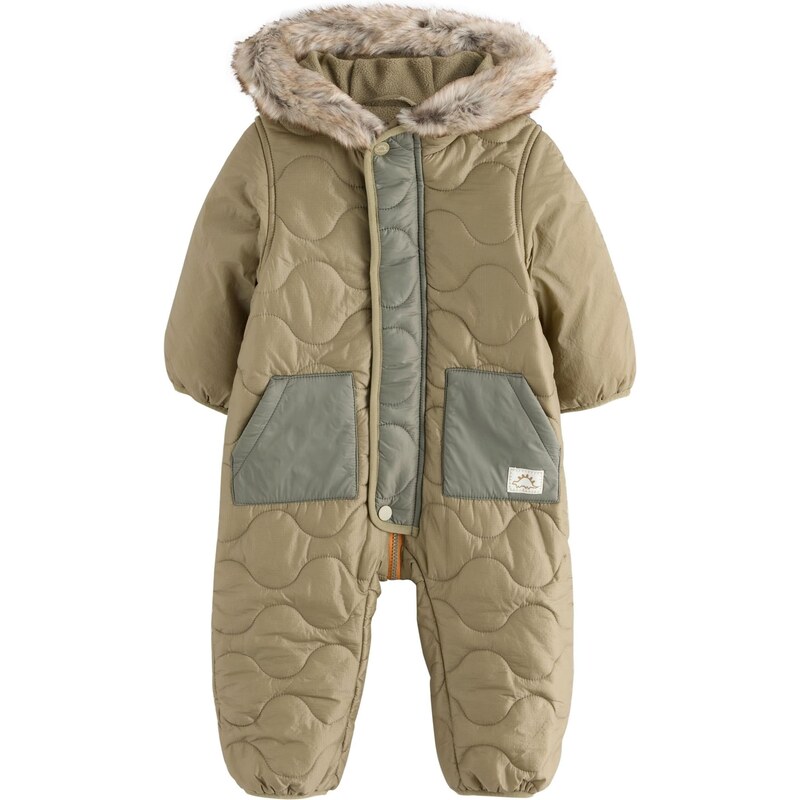 Next Funkční oblek béžový melír / khaki / olivová