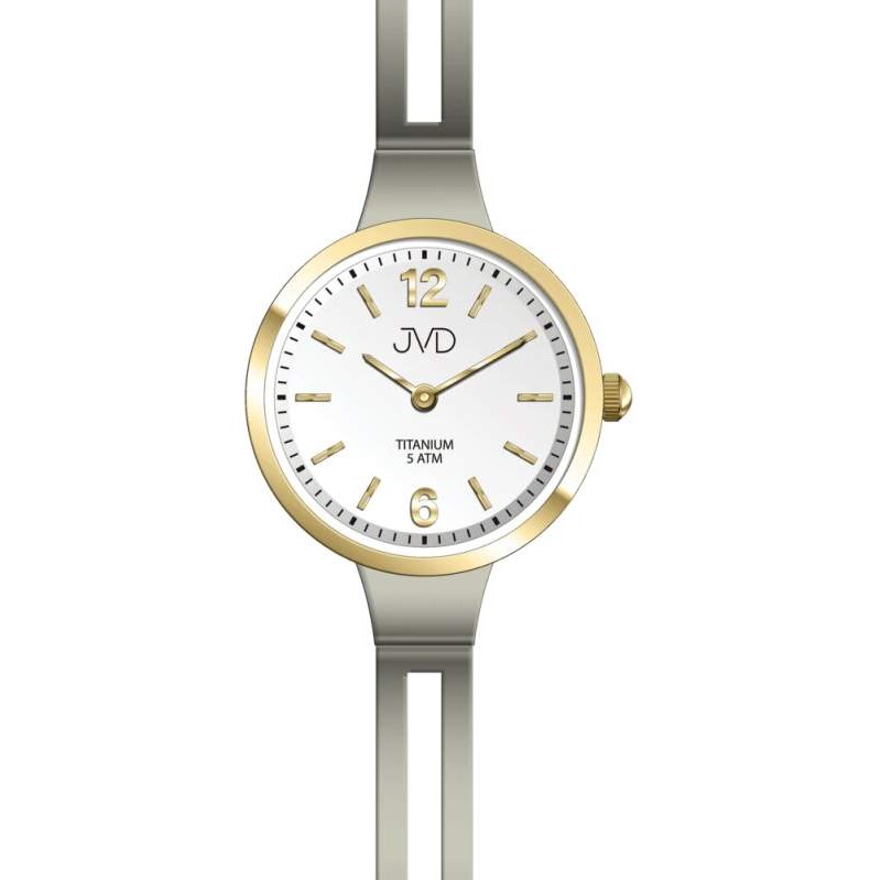 JVD Dámské luxusní zlacené titanové hodinky JVD J5034.3