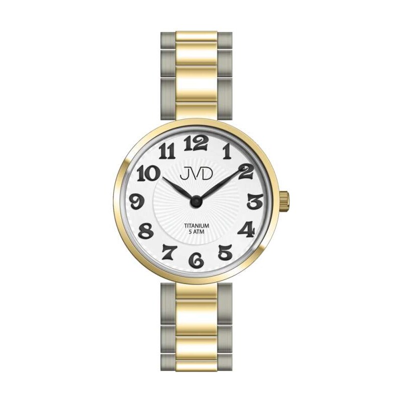 JVD Dámské luxusní zlacené titanové hodinky JVD J5033.3