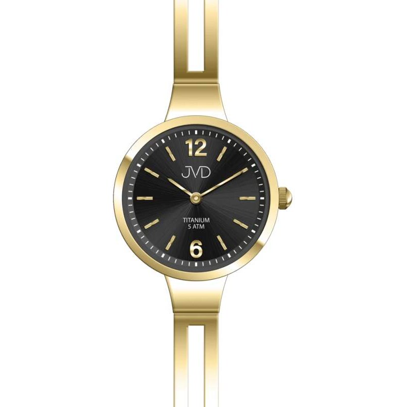 JVD Dámské luxusní zlacené titanové hodinky JVD J5034.2
