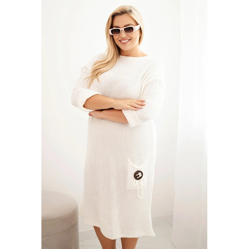 K-Fashion Dámská svetrá sukni Plus Size s mohairovým oversize
