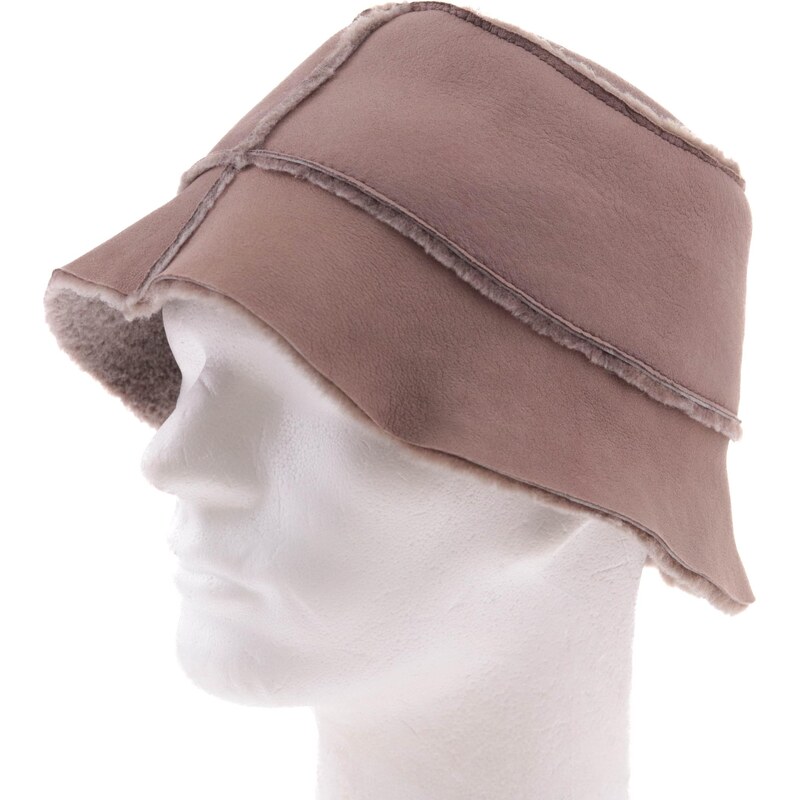 Špongr Kožešinový klobouk z ovčiny K04 taupe 108725530