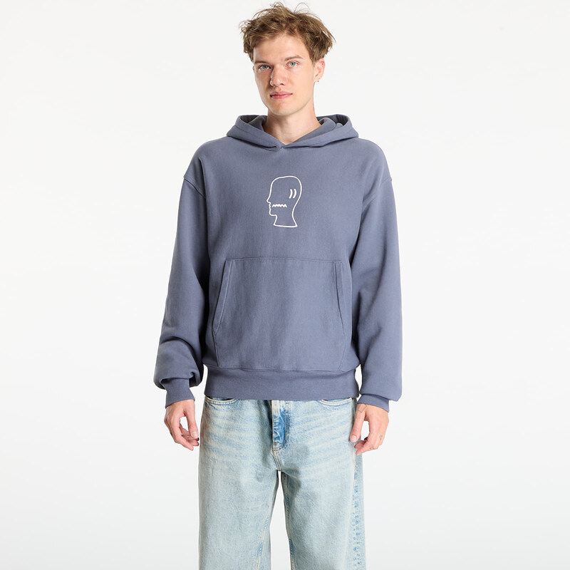 Mikina Brain Dead Logo Head Hoodie Slate XL 108727779