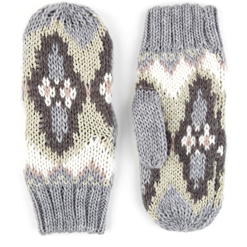 Marks and Spencer M&S Collection Fair Isle Mittens with Wool