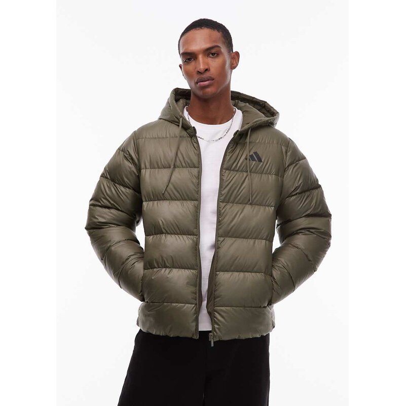 adidas Originals puffer coat in khaki-Green 108735754
