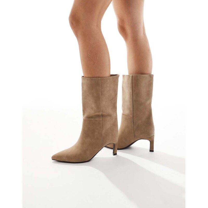 SEQWL Benz kitten heel ankle boots in taupe-Neutral 112655657