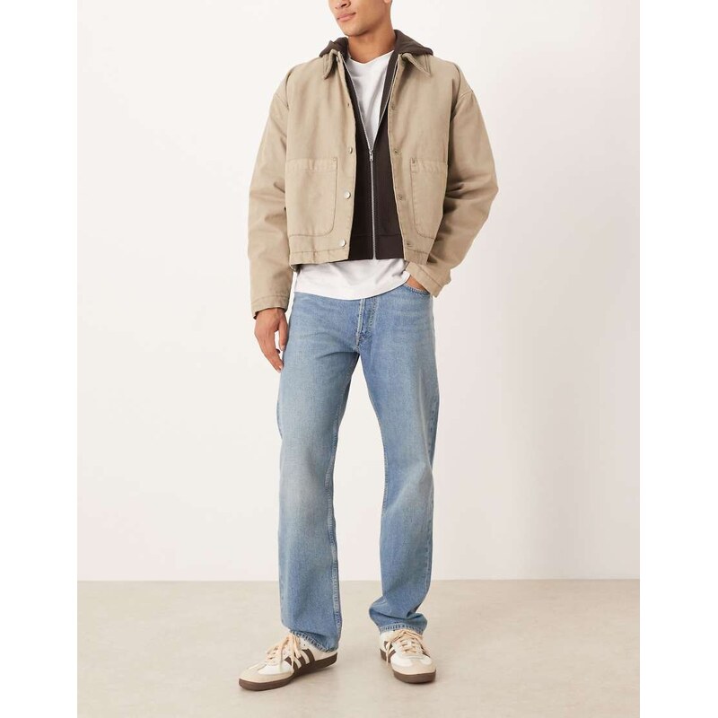 ARKET Cliff authentic straight fit jeans in vintage mid-wash