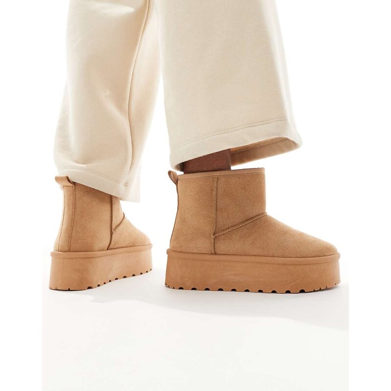 SEQWL flatform boots in sand-Neutral 115513400