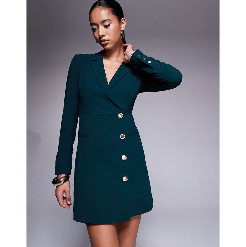 Forever New blazer mini dress in green moss 110648167